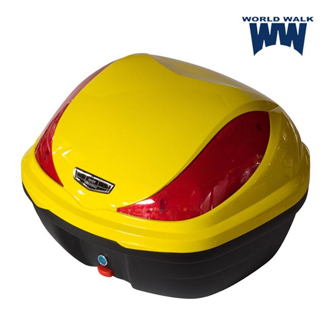 金色の丸型ボックス (赤色内側) ヴィンテージ ワールドウォーク（WORLD WARK） スーパーカブ110純正色塗装リア