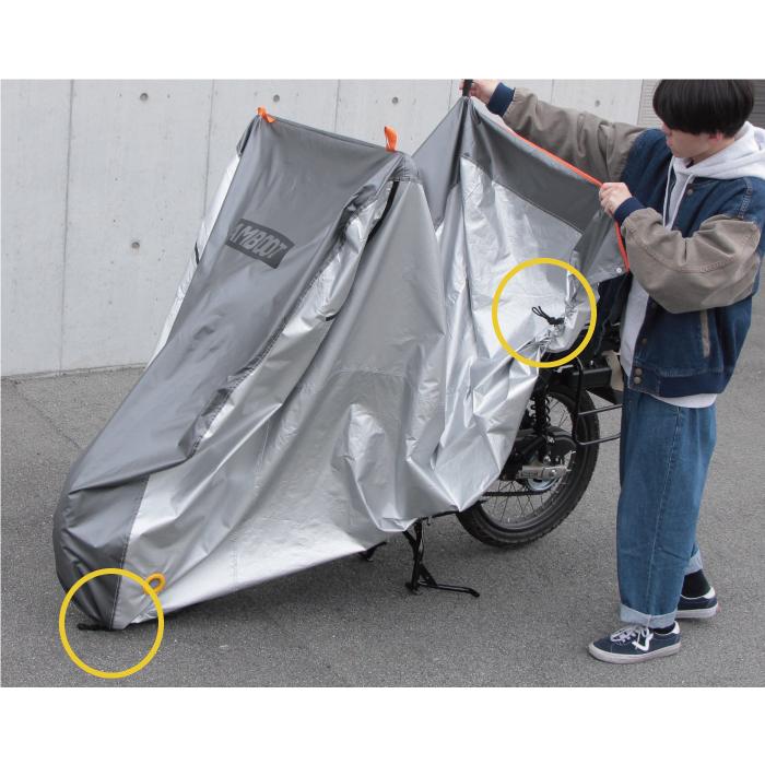 AMBOOT アンブート すぐかけられるバイクカバー QBC-3L 大型 AMBOOT アンブート すぐかけられるバイクカバー QBC-3L 大型