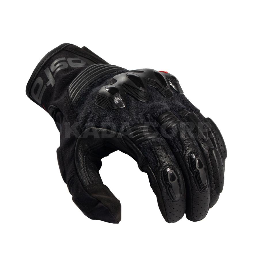 alpinestars/アルパインスターズ 3504822 HALO LEATHER GLOVES L DARK BLUE BLACK プロテクター グローブ バイク スマホ対応 ゴートレザー ヤギ革 山羊 青色_5