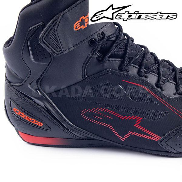 送料無料 アルパインスターズ FASTER-3 SHOE DRYSTAR 105 BLACK COOL GRAY ファスター3 ライディングシューズ バイク ショートブーツ スニーカー｜horidashi｜03