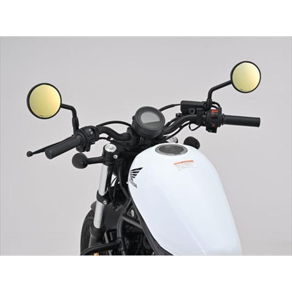 DAYTONA（デイトナ） ハイビジ貼り付けタイプミラー HONDA3 ゴールド