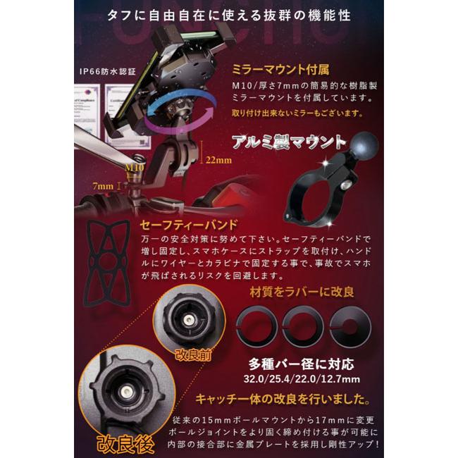 リリース機構付き クイックホールド 自転車用スマホホルダー Kaedear カエディア クイックホールド スマートフォンホルダー