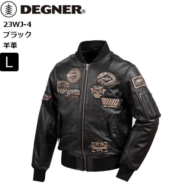 送料無料 ブラック/L デグナー/DEGNER 23WJ-4 シープレザー MA-1 ジャケット_1