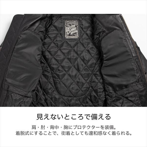 送料無料 ブラック/L デグナー/DEGNER 23WJ-4 シープレザー MA-1 ジャケット_6