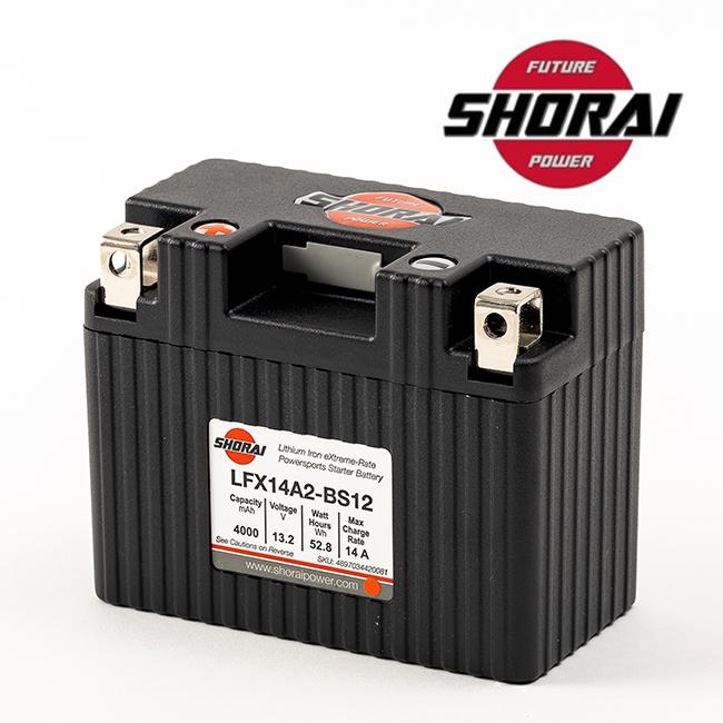在庫有 SHORAI/ショーライ LFX14A2-BS12 ユアサ互換 YT7B-BS YB9-B GT7B-4 リン酸 超小型 超軽量 バイク用 3年保証 メンテナンスフリー リチウムバッテリーの画像