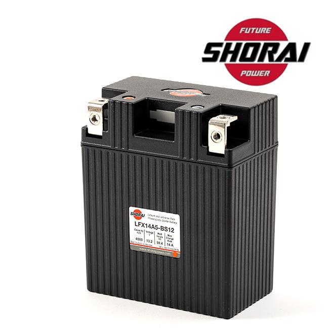 在庫有 SHORAI/ショーライ LFX14A5-BS12 ユアサ互換 YB14-B2 YB14A-A2 リン酸 超小型 超軽量 高耐久性 バイク用 3年保証 メンテナンスフリー リチウムバッテリーの画像