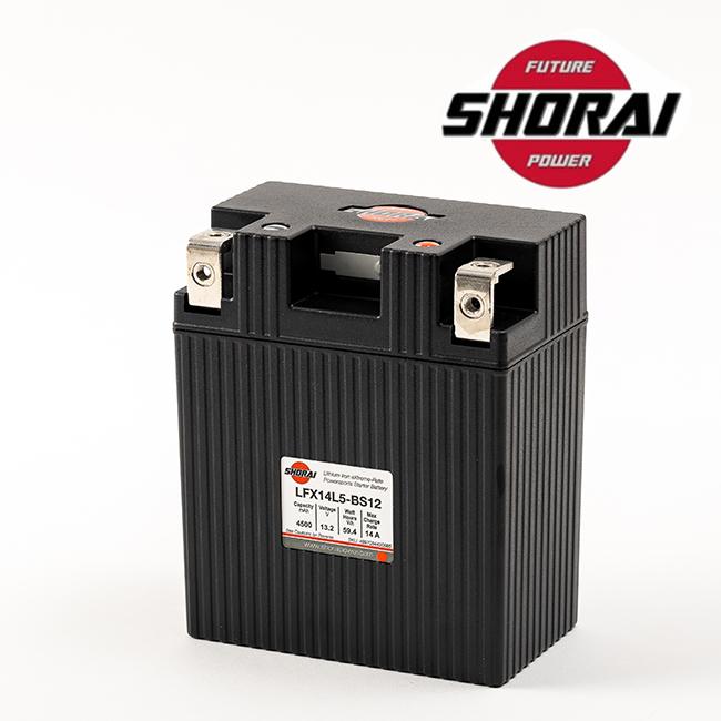 在庫有 SHORAI/ショーライ LFX14L5-BS12 ユアサ互換 YB14L-B2 YB14L-A2 リン酸 超小型 超軽量 高耐久性 バイク 3年保証 メンテナンスフリー リチウムバッテリーの画像