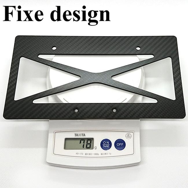 Fixe design CFRP ライセンスプレートベース クロス FDLP101 License
