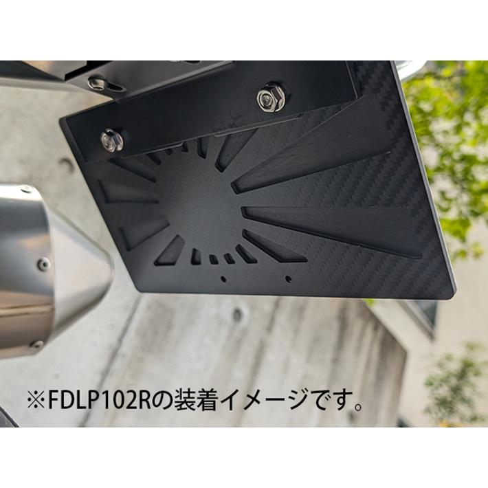 Fixe design CFRP ライセンスプレートベース クロス FDLP101 License
