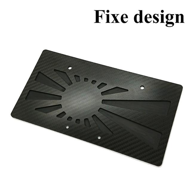 Fixe design CFRP ライセンスプレートベース アサヒ バックサイド