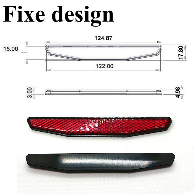 Fixe design CFRP ライセンスプレートベース トラペゾイド リフレクター FDLP206R カーボンナンバープレート デフ ...