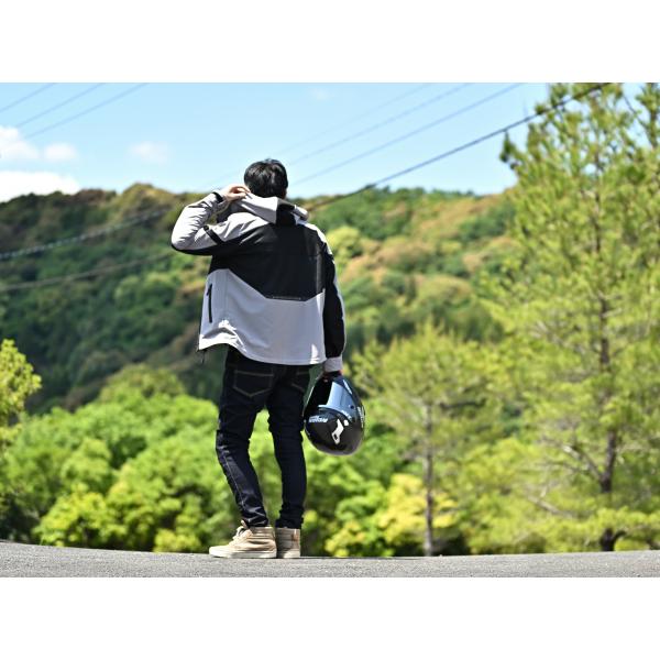 DAYTONA DJ-010 ハーフメッシュパーカー ブラック/グレー　未使用品 12月16日出荷】デイトナ DJ-010 ハーフメッシュパーカー ブラック