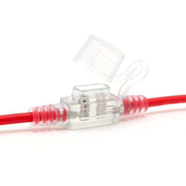 在庫有 ミニ平型ヒューズホルダー IFH-006-12R-30 クリアカラーラバー