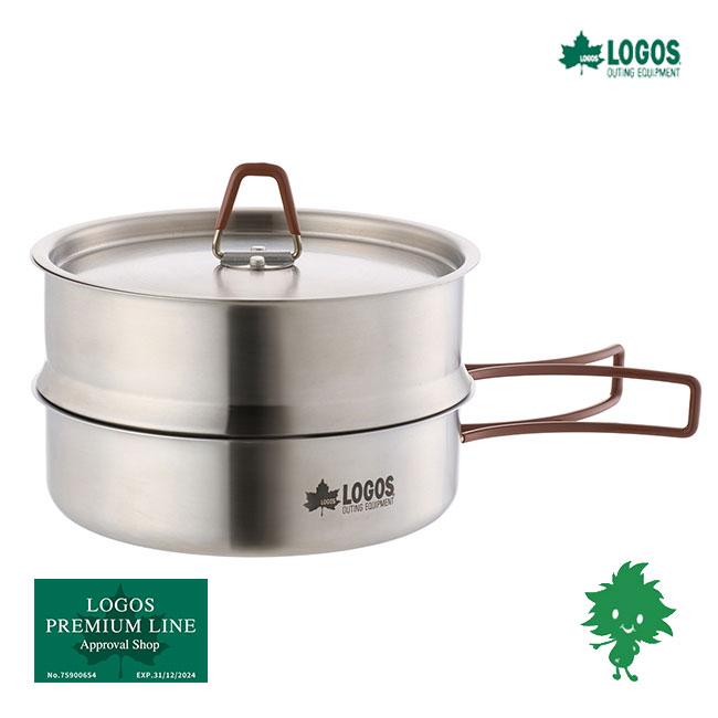 LOGOS（ロゴス） 81210210 アウトドア蒸し器 フライパン 浅鍋 水切り