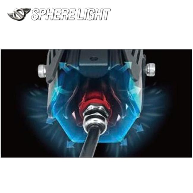 SPHERE/スフィアライト バイク用フォグランプユニットデュアル 6000K/2800K SLBKFG-02 バイク用フォグランプユニット ホワイト 耐振20G バイクパーツ 電装系の画像