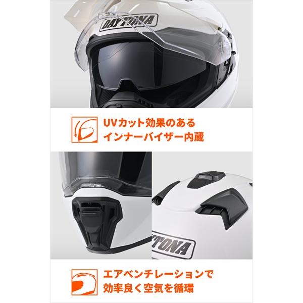 DAYTONA（デイトナ） ホワイト Sサイズ 送料無料 ヘルメット オフ