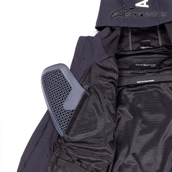 alpinestars/アルパインスターズ 1692700103 RADIUM TECH HOODIE Lサイズ 4WAYストレッチ 防風 防水ポケット インナープロテクター 12 BLACK WHITE_2