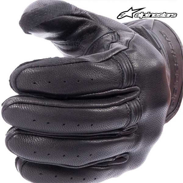 alpinestars/アルパインスターズ 1694799105 DYNO LEATHER GLOVE 1100 BLACK BLACK 2XLサイズ ゴートレザー パンチング加工 スマホタッチ_2