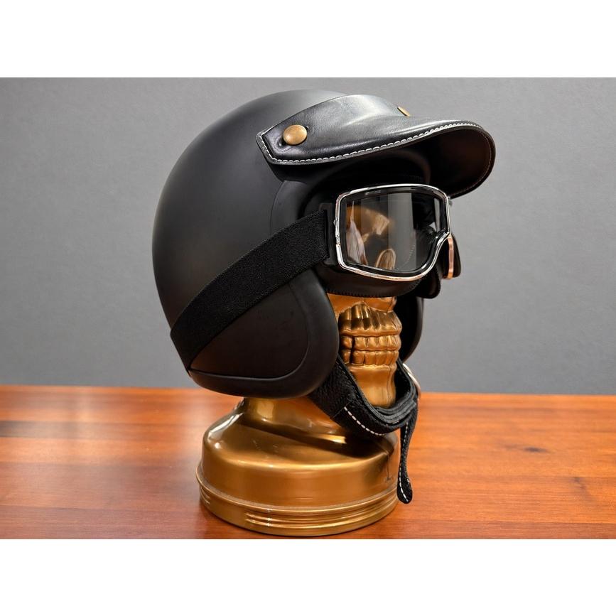 在庫有 ヘルメットゴーグル ジェットヘルメット ブラック/クリア