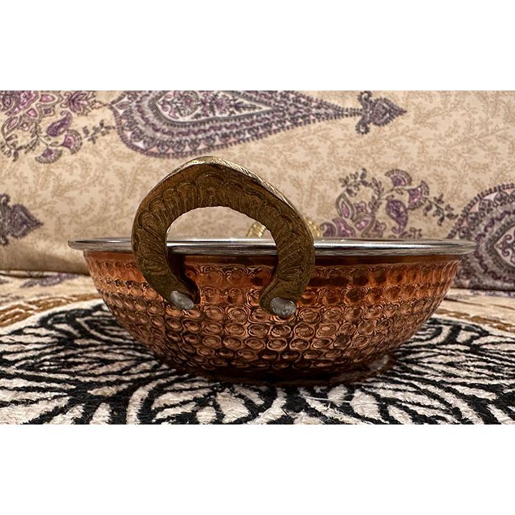 在庫有 Vikasメタル 90879 カダイ インド 食器 皿 銅製 雑貨