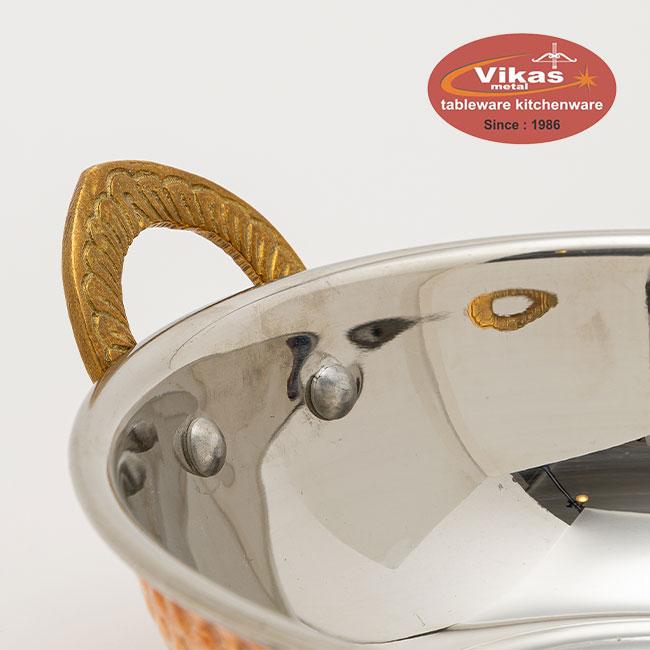 在庫有 Vikasメタル 90879 カダイ インド 食器 皿 銅製 雑貨