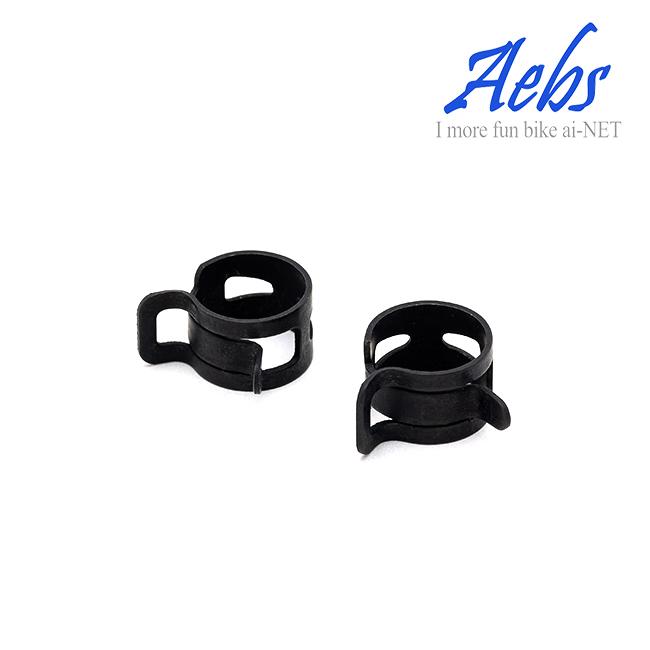 ブラック×2枚 サマーセール エービス/Aebs ホースクランプ ワイドホースクリップ11mm
