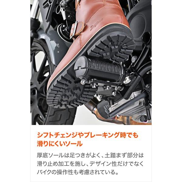 送料無料 Daytona デイトナ DS-007WP エンジニアブーツ ブラウン 25cm