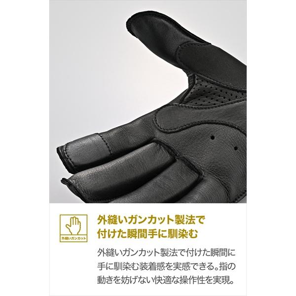 送料無料 デイトナ(Daytona) 外縫いパッディンググローブ DG-037 BK/L 65724の画像