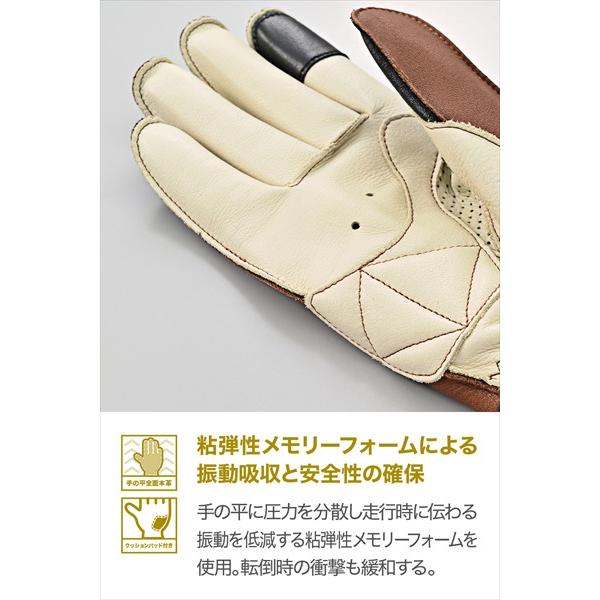 送料無料 デイトナ(Daytona) 外縫いスタンダードグローブ DG-039 BRxIV/XL 65813_7
