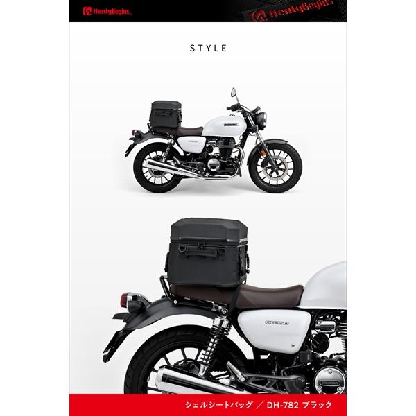 送料無料 ヘンリービギンズ(Henly Begins) バイク シェルシートバッグ 45L DH-782 65498の画像