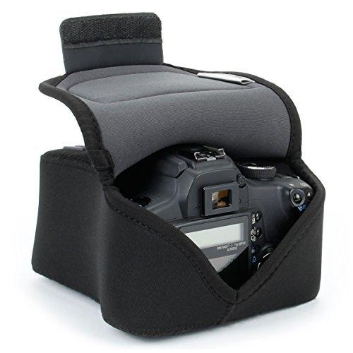 人気を誇る - Storage Accessory and Loop Belt Holster Protection, Neoprene with (Black) Case Sleeve Camera SLR DSLR GEAR USA Compatible D3400 Nikon With カメラケース