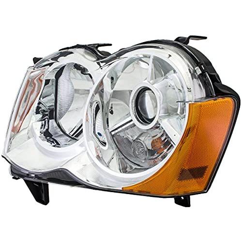 Driver and Passenger Headlights Headlamps Replacement for Jeep SUV 55155127 55155126 