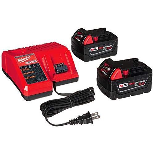 Milwaukee 48-59-1850 M18 RED LITHIUM XC 5.0 Ah Batteries リアル M12 + Charger 史上最も激安 Voltage and 2 Multi kit 48-59-1812