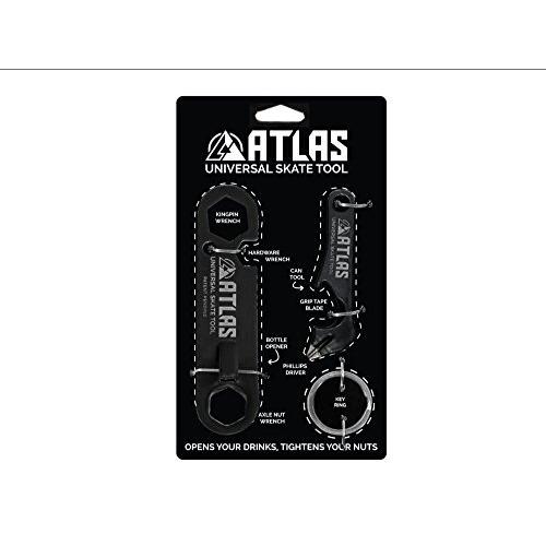 定期入れの 超人気新品 Atlas Universal Skate Tool with Screwdriver Black One Size Includes: Keychain Kingpin Wrench Hardware Bottle Opener Axle Nut Wre thomastooheybrown.com thomastooheybrown.com