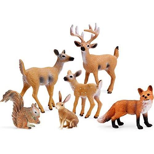 特価ブランド Toys Miniature Figurines, Creatures Woodland Figures, Animals 限定価格Forest Cake Squirrel)送料無 Rabbit, Fox, Family, (Deer Toppers 自動車