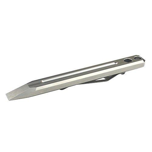欲しいの Bar Pry Titanium Duty Heavy 限定価格Large Nail (Silver) Clip Pocket With Tool Keychain Multi-Function EDC Puller バール、てこ