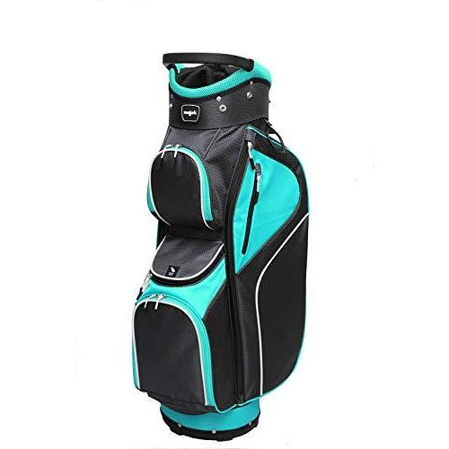 【新作入荷!!】 Majek Ladies Teal Black Golf Bag 9 inch 14-Way Friendly Separator Top送料無料 その他ゴルフ用バッグ