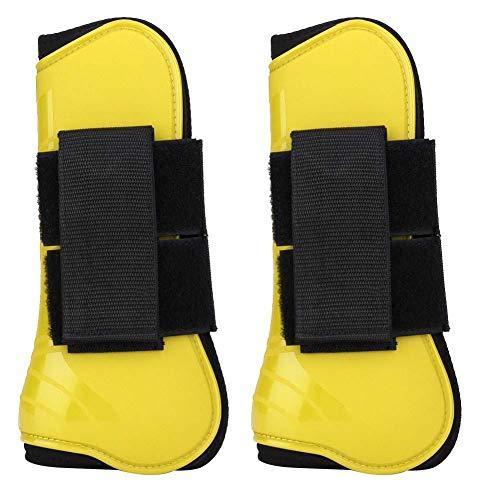 限定価格1 Pair Equine Knee Boot Professional Horse Leg Jumping Boots Wrap Protection Yellow Support 送料無 最初の 直送商品