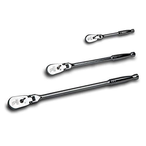 Capri Tools Ratchets, True 72-Tooth, 5-Degree Swing Arc (3-Piece Set/Flex-Head Low Profile), (Model: CP12000FX)送料無料 メガネラチェットレンチ