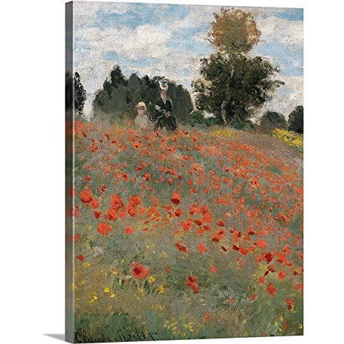最新 Canvas 1873 Monet Claude By Field 限定価格poppy 海外からの生活日用品 雑貨などをお得に輸入 Wall Artwork送料無料 Poppy Print Art 美術 工芸品