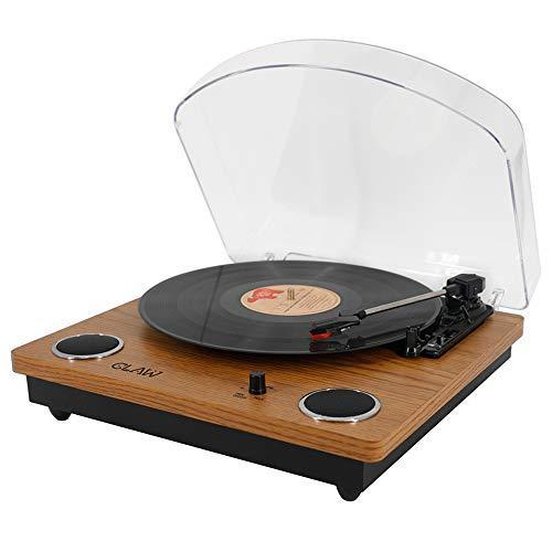 限定価格CLAW Stag Superb Plus Vinyl Record Player 3 Speed Turntable with Built-in Stereo Speakers and USB Digital Conversion Software fo ターンテーブル