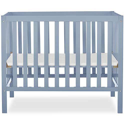 本物 限定価格Dream On Me, Edgewood 4-in-1 Convertible Mini Crib, Dusty Blue送料無料 その他寝具、ベビーベッド