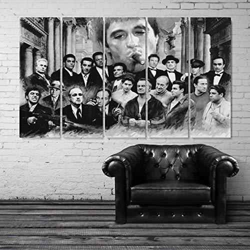 激安ブランド 新品world Famous Actors Horizontal Canvas Art Wall Art Canvas Wall Art Home Decor 5 Piece Mega Family Gangster Scarface 送料無料 B08cq8gst7 ほりだしもん 通販 Yahoo ショッピング 完売 Www Htsstlucia Org