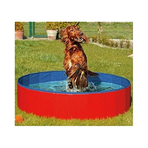 【18％OFF】 限定価格N&M Products Foldable Dog Pool (Small (32 x 8 inches), Red)送料無料 家庭用プール