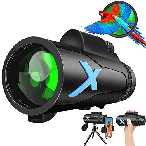 贈り物 Telescope, Monocular Fordim 12X50 C Watching, Bird for Focus Clea and Durable with - Tripod & Holder Smartphone with Monocular HD Power High 単眼鏡