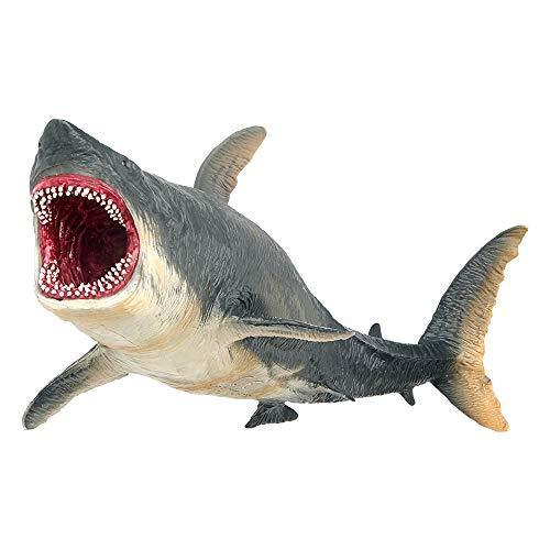 専門ショップ Figurine,Life-Like Shark White Animal Sea Realistic Toy,11'' Shark Megalodon Large Tudou Mini Ocean Figure,B Toy Cognitive Creature Organism ゴジラ