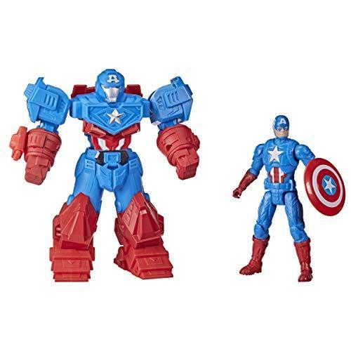 Avengers Hasbro Marvel Mech Strike 8-inch Super Hero Action Figure Toy Ultimate Mech Suit Captain America, for Kids Ages 4 and Up送料無