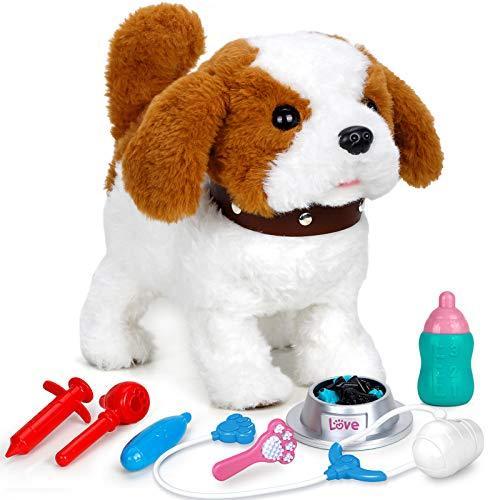 【★大感謝セール】 Real Like Wagging, Tail Singing, Barking, Walking, Kids, for Toy Dog Puppy Realistic 限定価格Forty4 Robotic Toddler for Toy Pet Present 電子玩具