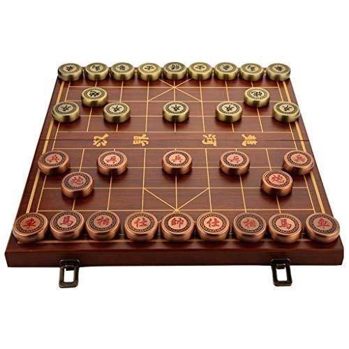 【限定価格セール！】 Chinese 新品LSZ Chess 4 : (Size Chess Chinese Game Interactive Ornaments Decorative Portable Board Chess Folding Wooden Pieces Chess Alloy ボードゲーム