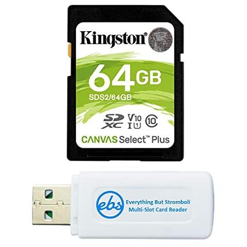 限定価格Kingston SD Card Canvas Select Plus 販売 64GB Memory for Camera 10 Digital UHS-1 登場大人気アイテム Trail Camcorder Class SDS2 - Computer